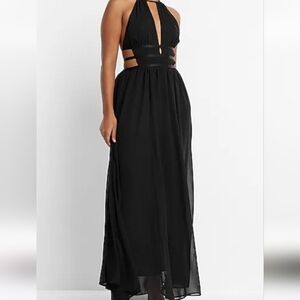 NWT Black Strappy Express Maxi Dress in Small